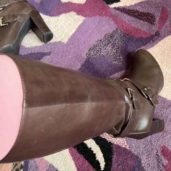Nine west dark brown thigh heeled boots - Picture 5 of 10